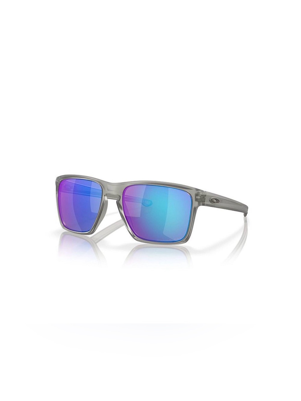 Oakley Men's Sunglasses - Translucent Gray Frame with Blue-Purple Mirror Lenses